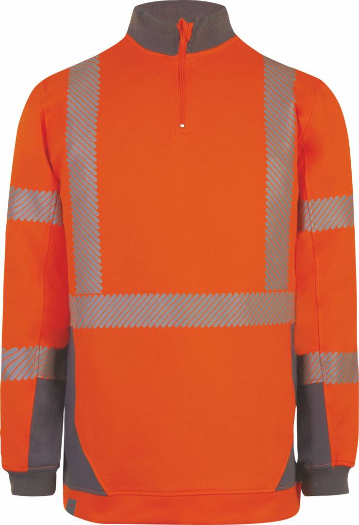 Sweat hv darwin orange-gris L