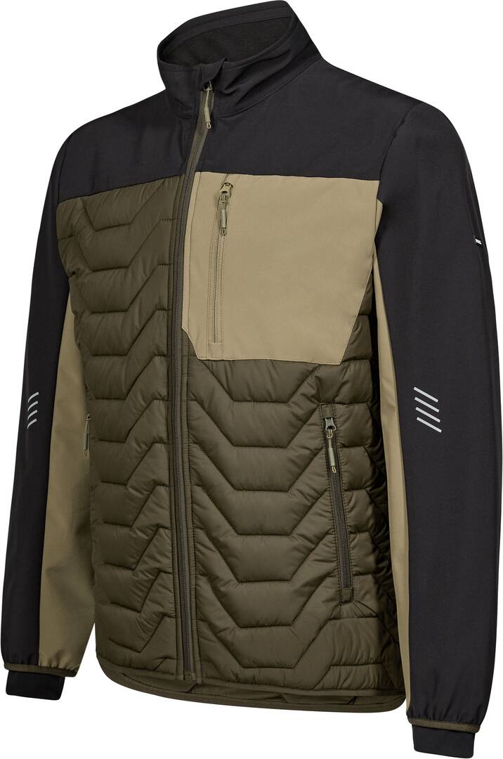 Blouson double entire olive/noir L