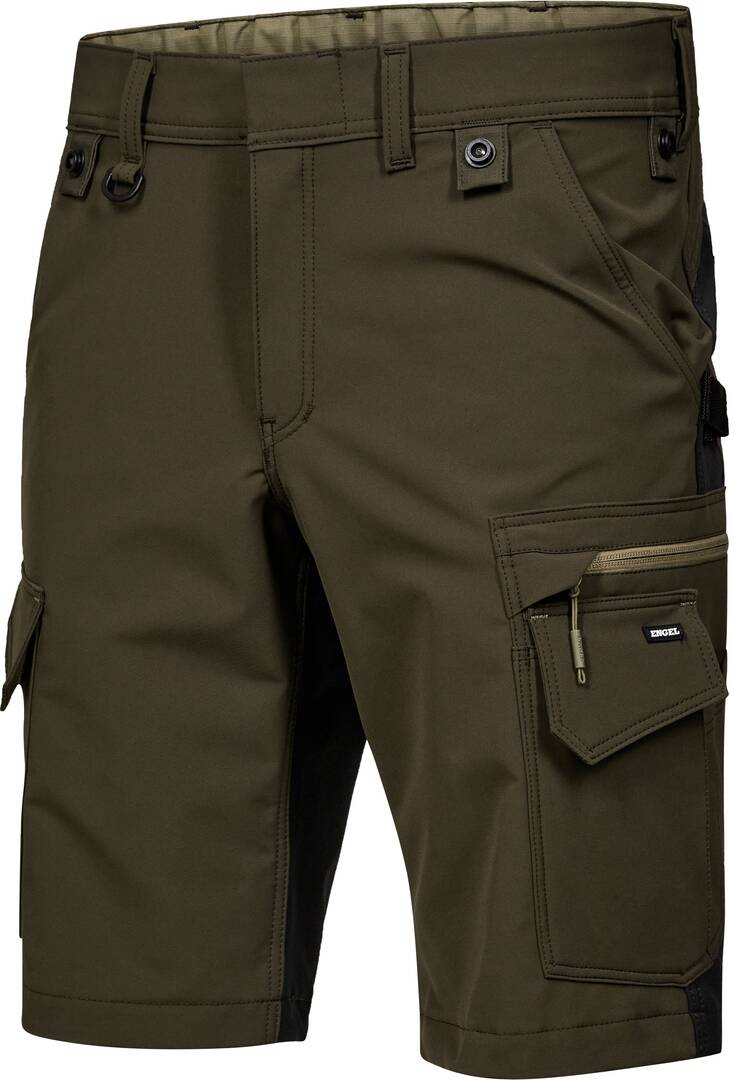 Short stretch entire kaki/noir 36