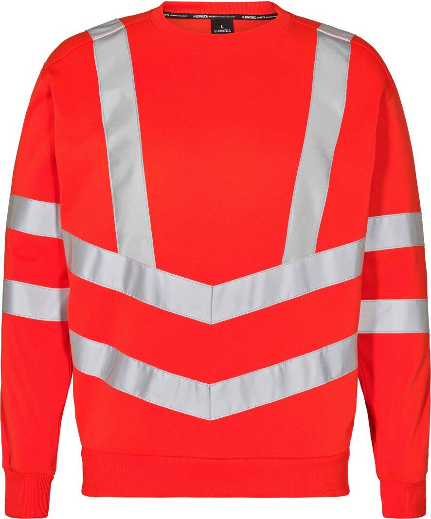 Sweatshirt 8021 safety hv rouge L