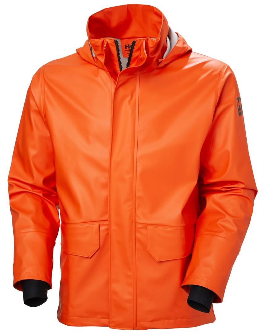 Veste pluie pu gale orange L