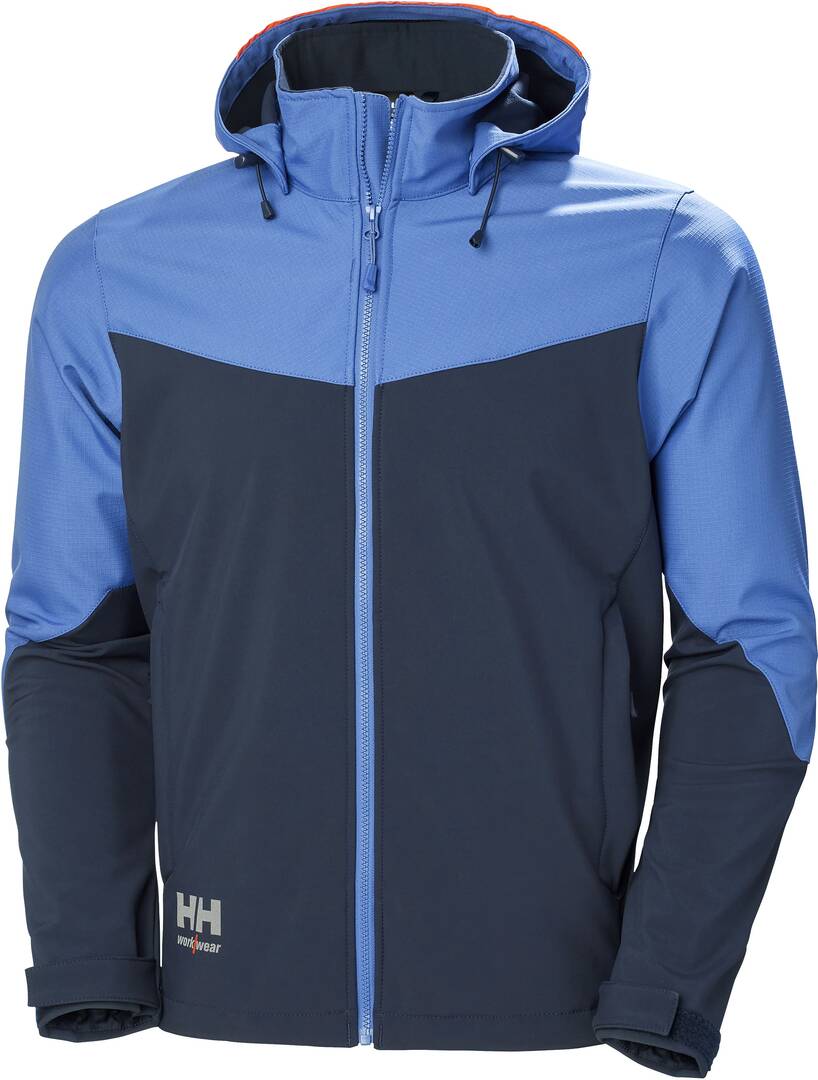 Veste softshell oxford marine/bleu L