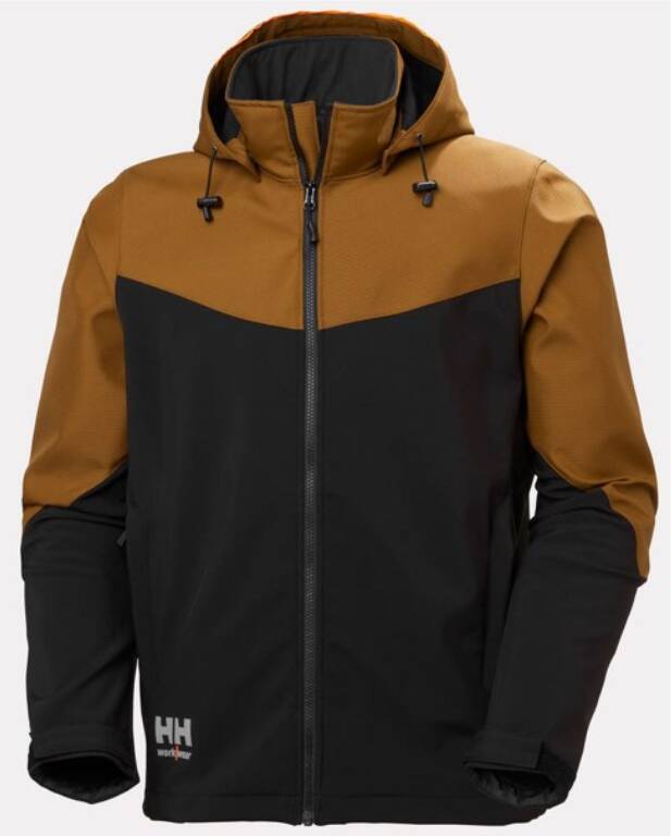 Veste softshell oxford brun/noir L
