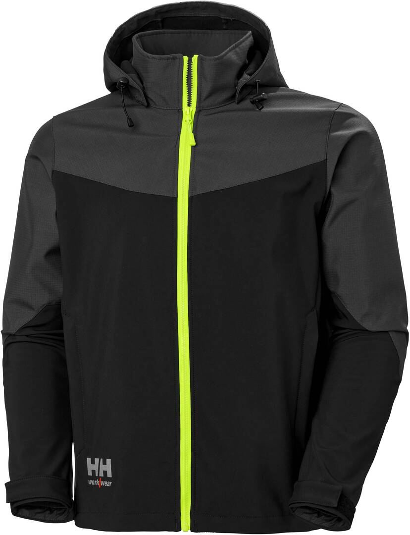 Veste softshell oxford noir/anth. L