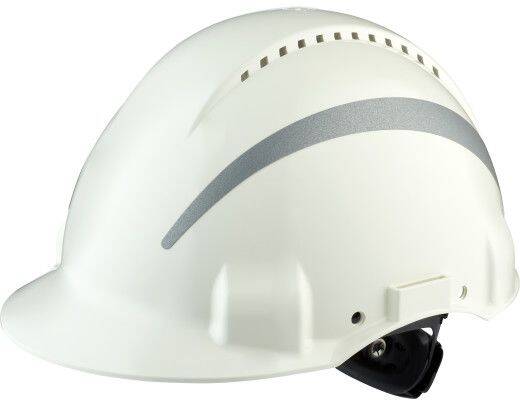 Casque 3M G3000 vent a/bdes réfl. blanc