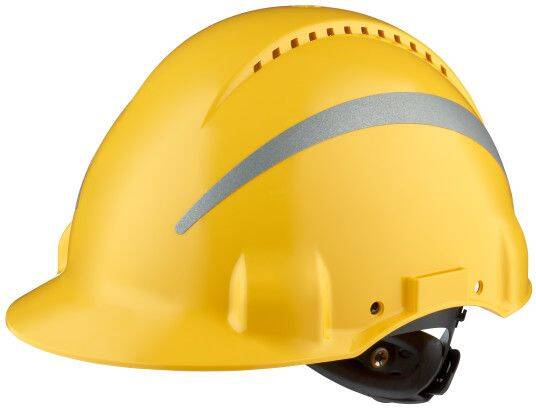Casque 3M G3000 vent a/bdes réfl. jaune*