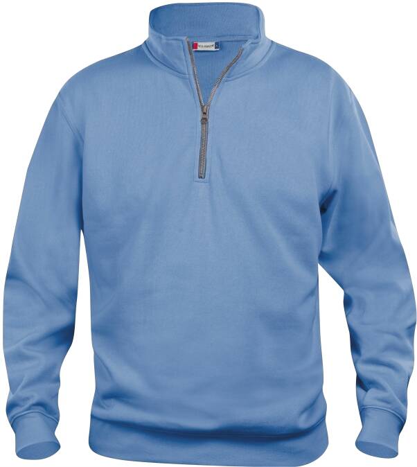 Pull sweat half zip basic bleu clair L*